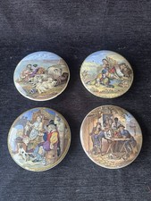 Prattware Pot Lids x 4