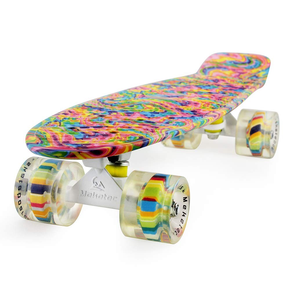 Complete 22 Inch Mini Cruiser Retro Skateboard For Kids Boys