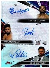 2021 Finest WWE Triple Auto SANTOS ESCOBAR / RAUL MENDOZA / JOAQUIN WILDE #TA-LF