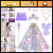 Light Up Princess Dress for Girls 3-6 Years - Sparkly Costume for Dress-Up Fun