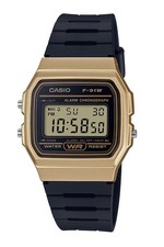 Casio Collection F-91WM-9AJH Digital Watch Black/Gold - Web Limited Model