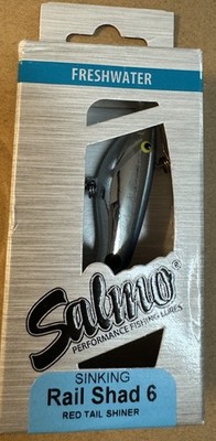 Salmo Rail Shad 6 Sinking Red Tail Shiner Hook Size 10 2-3/8, 1/2oz