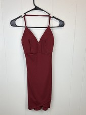 Windsor Burgundy Red Mini Dress Strappy Size XS