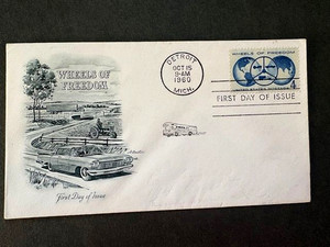 FDC,  Wheels of Freedom, 1960, 4c, unaddressed, Artmaster Cachet