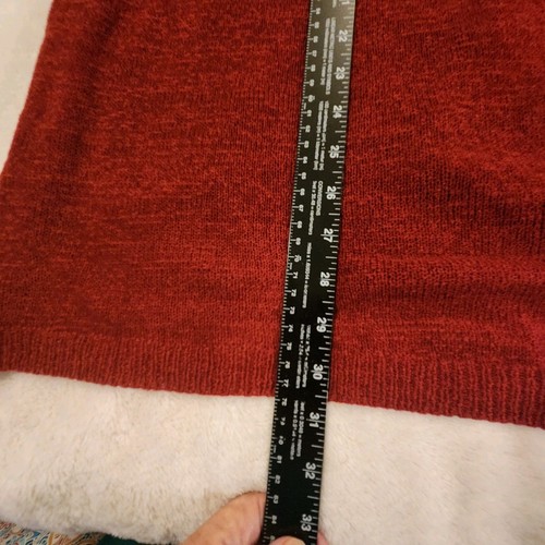 Catherines Womens 4XL 30 32 Cardigan Open Maroon Warm Cottage Granny Layer - Picture 6 of 8