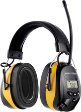 Bluetooth 5.4 AM/FM Radio Hearing Protection Earmuff, 25Db NRR Rechargeable for