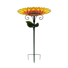 Colorful Flower Design Bird Water Bath for Attracting Birds in Your Backyard