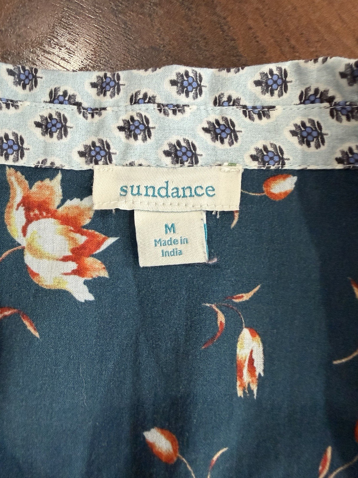 Sundance Patchwork Style Button Down Long Sleeve … - image 3