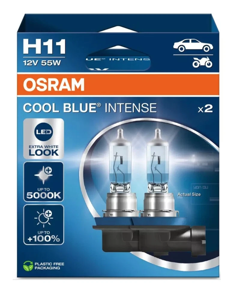 H11 OSRAM Cool Blue INTENSE New 2025 NextGeneration 5000K +100% Halogen Duobox - Bild 4 von 4