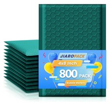 800x Poly Bubble Mailers 4x8 Small Padded Envelopes Mailing Bags 4x7 Green 000
