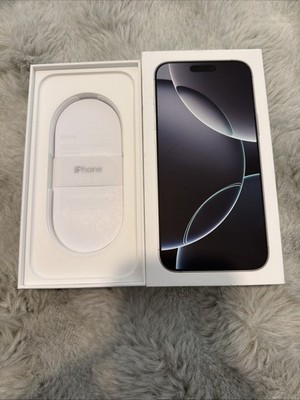Apple iPhone 16 Pro EMPTY BOX ONLY White Titanium 512GB A3083 MYMH3LL/A Genuine