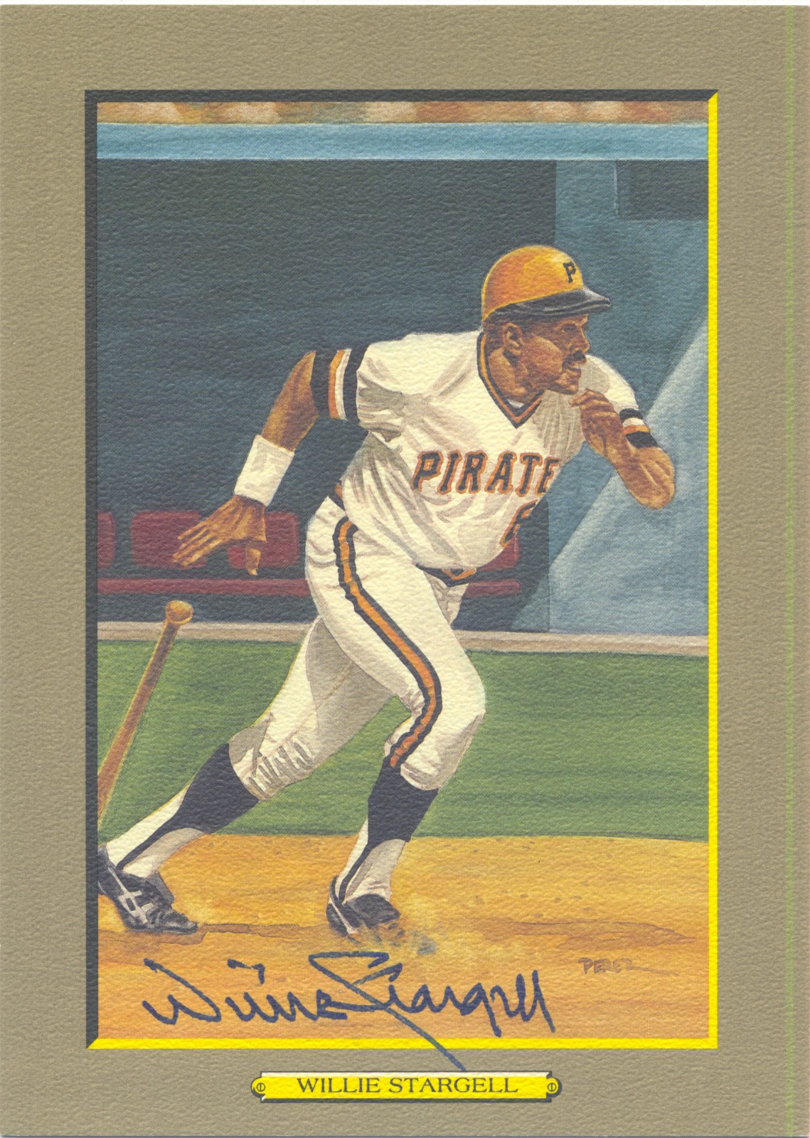 WILLIE STARGELL  SIGNED  PEREZ STEELE GREAT MOMENTS CARD - NICE!!