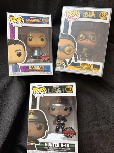 DC Marvel Funko Pop! Vinyl Dealer Lot Loki Black Lightening Thunder Kamran B-15