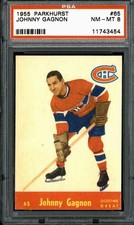 1955 Parkhurst #65 Johnny Gagnon - PSA 8
