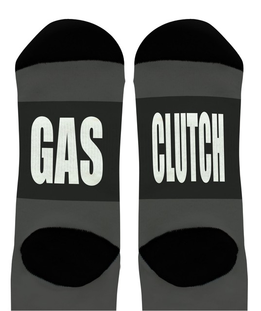 Manual Car Lover Gifts for Men Women Gas Clutch Socks Car Novelty Crew
