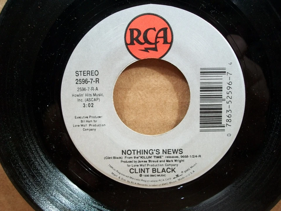 Clint Black - Nothing's News/Live And Learn (45 RPM, 1990, RCA) - Image 2 of 4