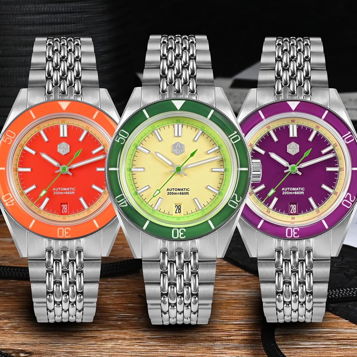 SAN MARTIN Fruit Series SN0116-G-B Automatic Colorful Design 39.5