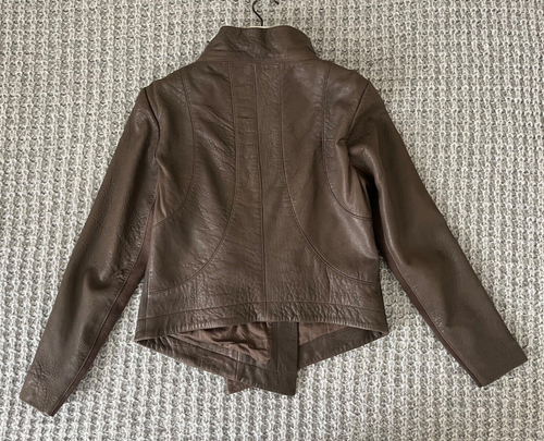 7 For All Mankind - Leather Moto Jacket Size M - Picture 8 of 15