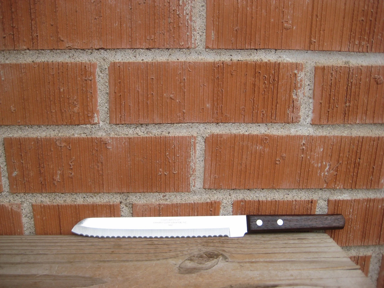 Vintage 8" Blade * AMHERST COOP * Barrett's Serrated Tomato Sausage Knife JAPAN