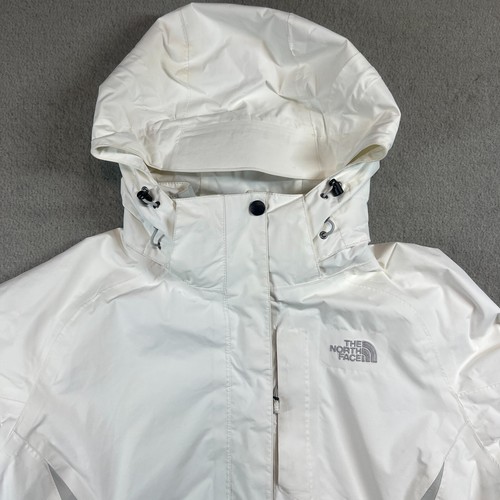 The North Face Jacket Womens Large White HyVent Shell Hooded Vented Lightweight - Picture 2 of 12