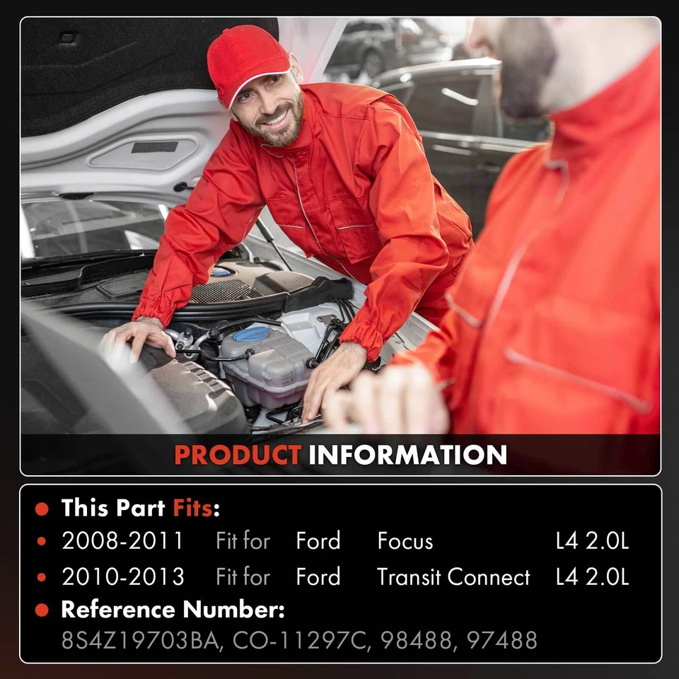 Compresor de aire acondicionado con embrague para Ford Focus 2008-2011 Transit Connect 2010-2013 2,0 L Foto 2 de 4