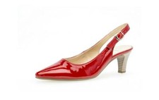 Gabor Schuhe Sling Pumps High Heels rot red Lack Gr. 37,5