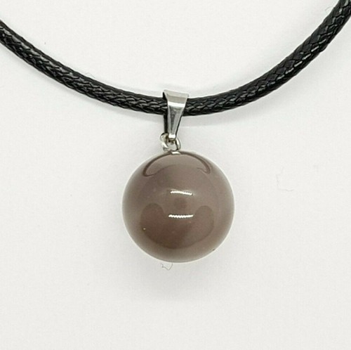 Globe Round Quartz Pendant Chakra Crystal Healing Stone Pendant Anxiety Necklace - Picture 40 of 125