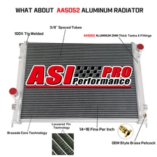 4 Row Aluminum Radiator For 2009-2018 Dodge Charger Challenger 3.6/5.7L V6 V8