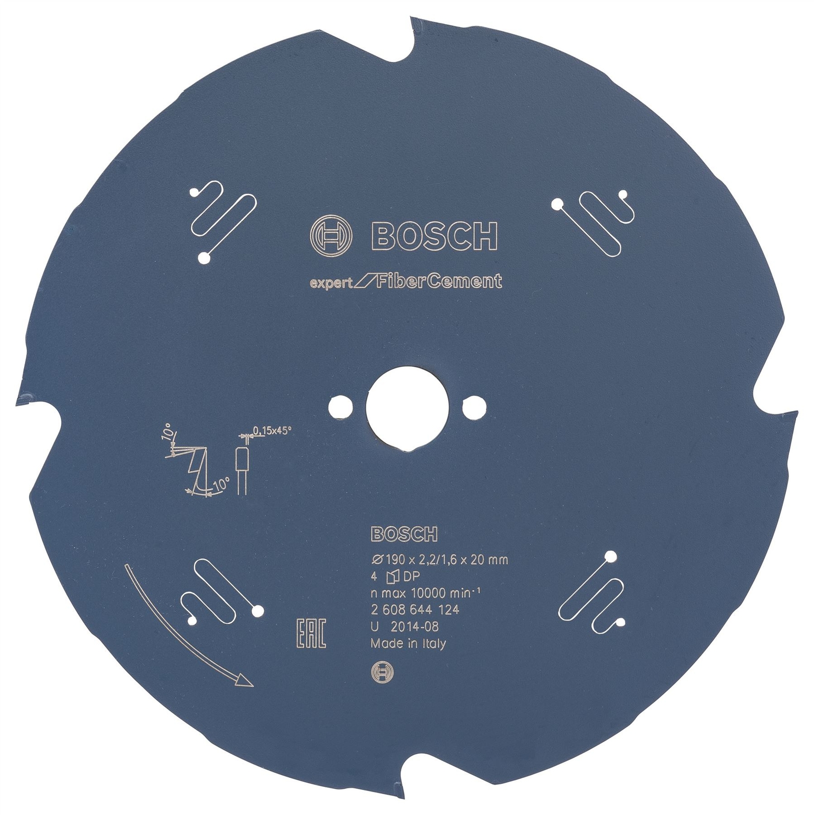 Bosch Expert Fibre Cement circular saw blade 190x20x2,2 mm, 4 2608644124