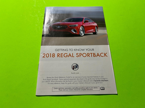 2018 Buick REGAL Factory Owners Manual Set w/ NAV & Case *OEM* - Picture 8 of 10