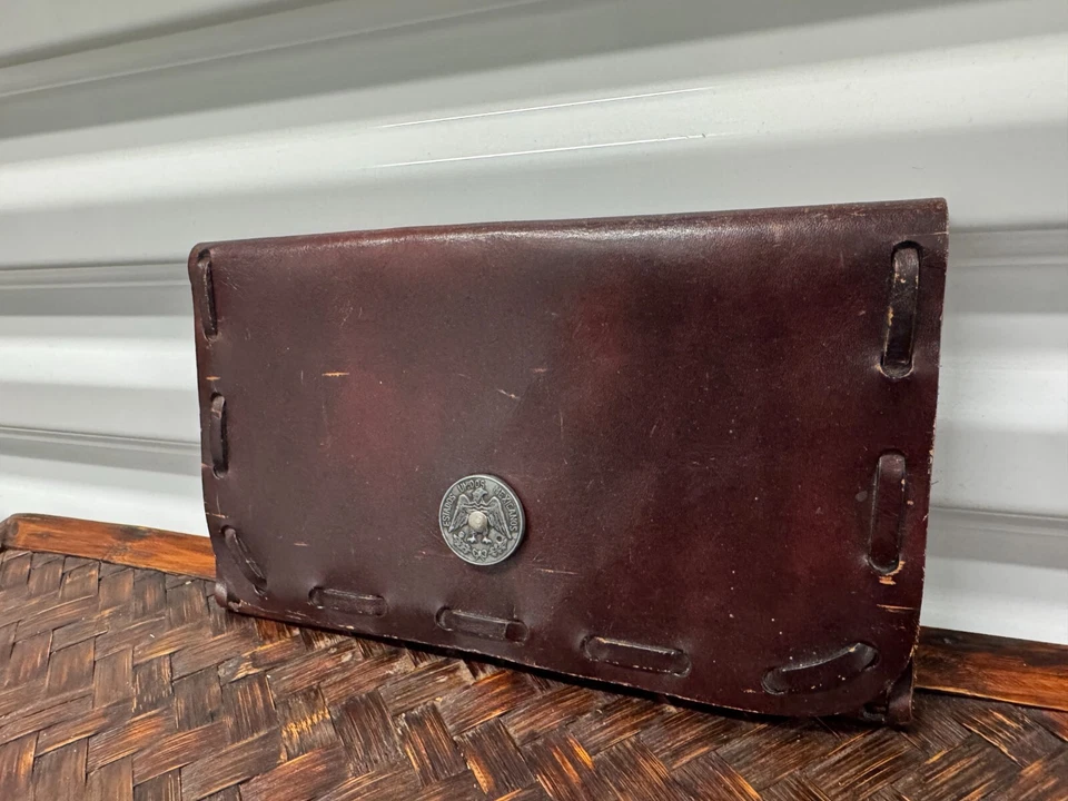 Кожаный бумажник для чековой книжки UNIDOS MEXICANOS 12 калибра — дизайн с тиснением - Изображение 3 из 4