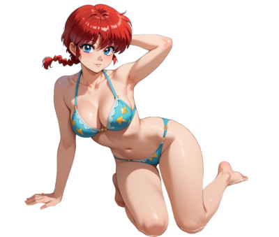 1980 Ranma Sticker, Waterproof, Laminated, Waifu, Sexy, Saotome
