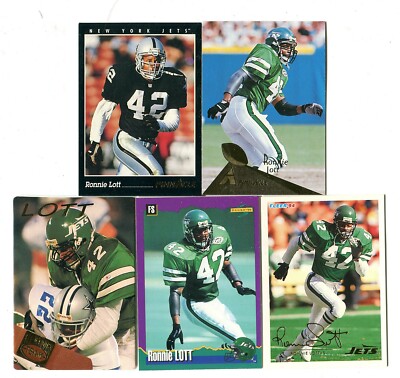 Ronnie Lott Football Card Lot HOF 49ERS JETS RADIERS USC (LOT