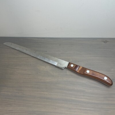Vintage Japan Made Bread Knife Future Craft Cutlery Stainless Steel Serrated  