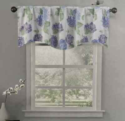 Moss & Willow Window Valance with Lining Floral HYDRANGEA  54'' x 18'' NEW