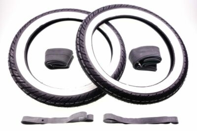 Weißwand Reifen Set inklusive Schläuche 2 3/4 x 17 für Hercules MK50 KX RX K50