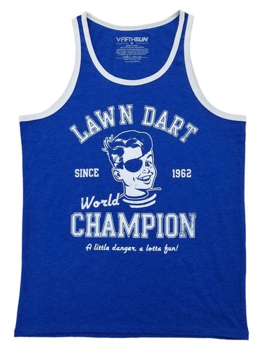 Mens Blue Lawn Dart World Champion 