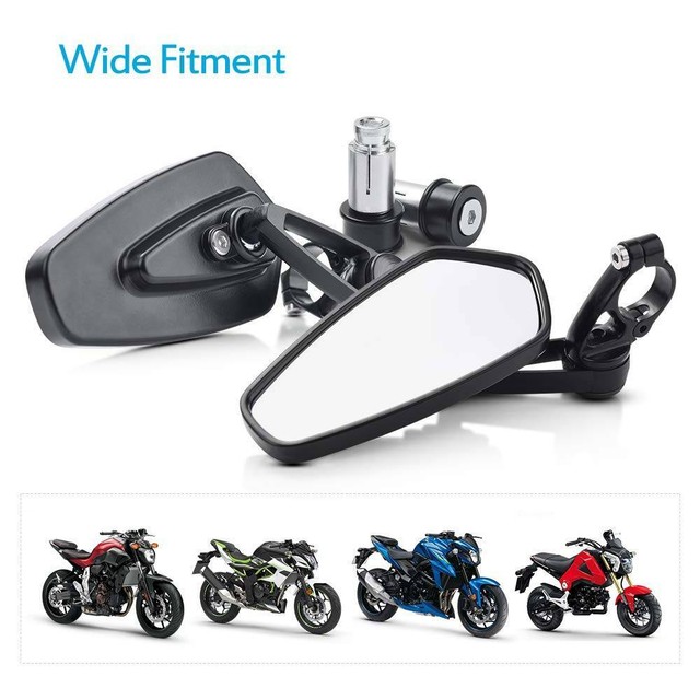 Motorcycle Sportbike 7/8" Bar End Mirrors For Kawasaki Z1000 Z900 Z800 Z750 Z650 eBay