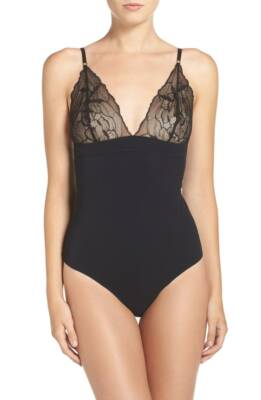 Commando Love & Lust Thong Black Bodysuit L48748 Women's Size S/M