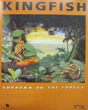 KINGFISH 1999 sundown on the forest promo poster BOB WEIR JERRY GARCIA N.O.S.