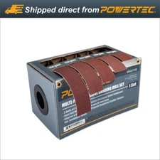 POWERTEC Abrasive Rolls Sandpaper Emery Polishing Grinding Assorted Boxed Nylon