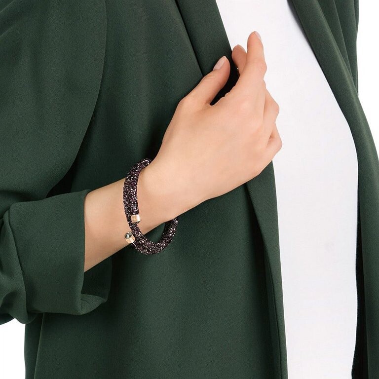 Swarovski Crystaldust Double Bangle, Small 4.8*4.8cm,5380085