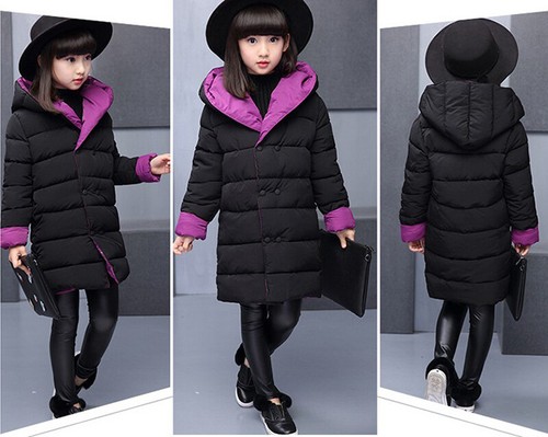 Child Winter Hooded Jackets Kids Girls Padded Warm Coats Thick Snowsuit Outwear - Picture 5 of 34