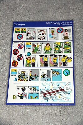 BOEING 767 SAFETY CARD FIRST CHOICE AIRWAYS OPERATED BY THOMSONFLY