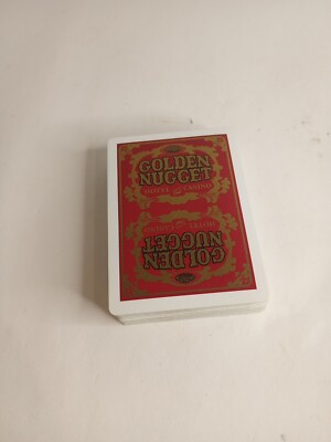 【Vintage】GOLDEN NUGGET RED Golden Nugget Casino Red Playing Cards Complete Deck Gold Seal