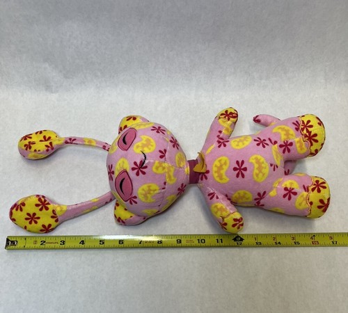 Neopets 2004 Aisha Plush Doll Disco Standing Pink Yellow Flowers With Wear Read - 第 22/23 張圖片