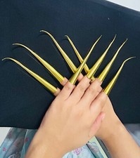 Set 8 Finger Thailand DANCE Brass Claws Nails Tradition Costume Fingernail Wear