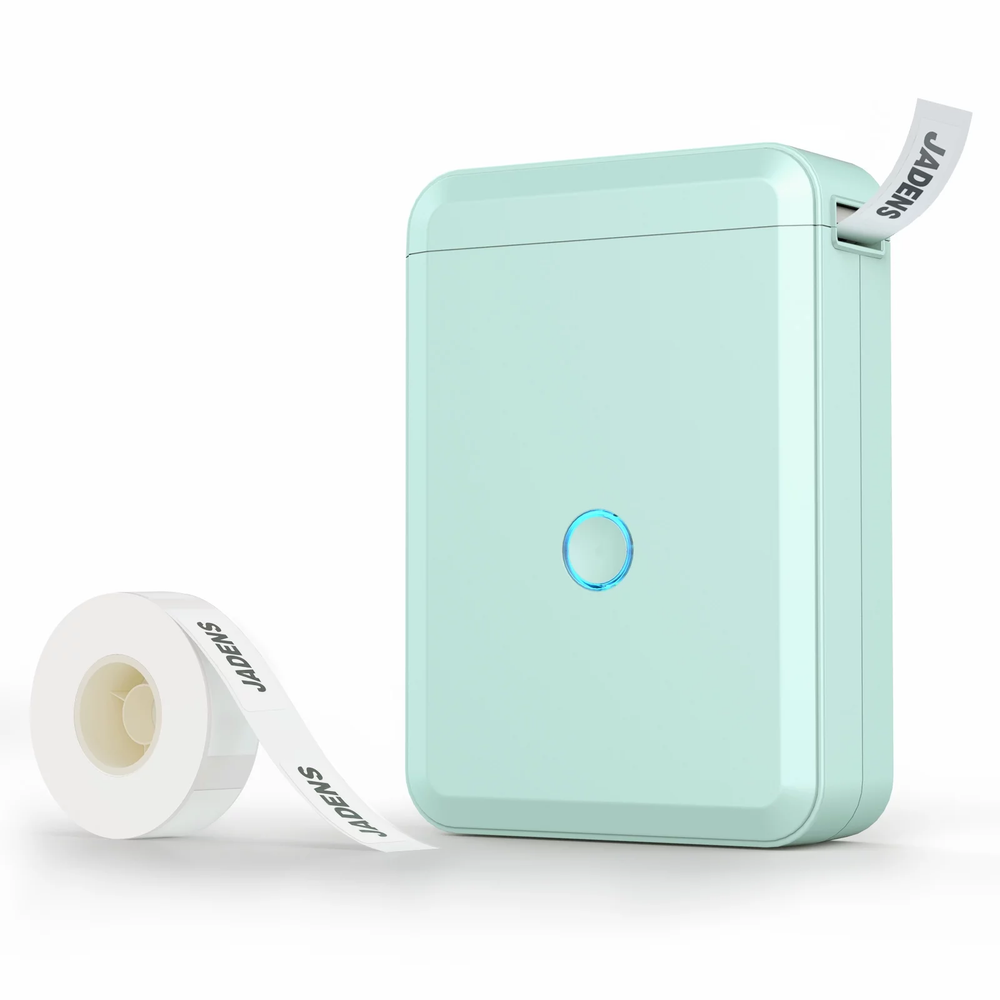 Portable Bluetooth Label Maker with 1 Green Tape for Office or Home Use
