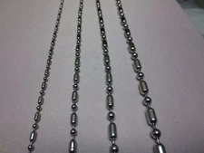 1.5,2.4,3.2,4,4.5mm  7"-42" SILVER STAINLESS STEEL BALL AND OVAL BEAD CHAIN