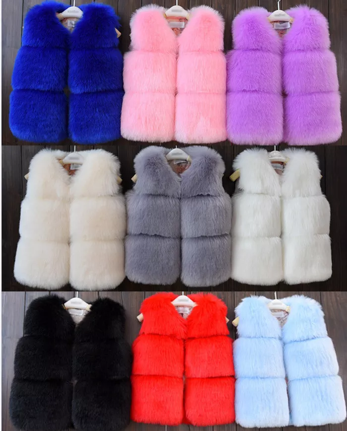 Kids faux shop fur vest